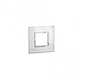 Legrand Arteor Mirror White Cover Plate With Frame, 2 M, 5757 14